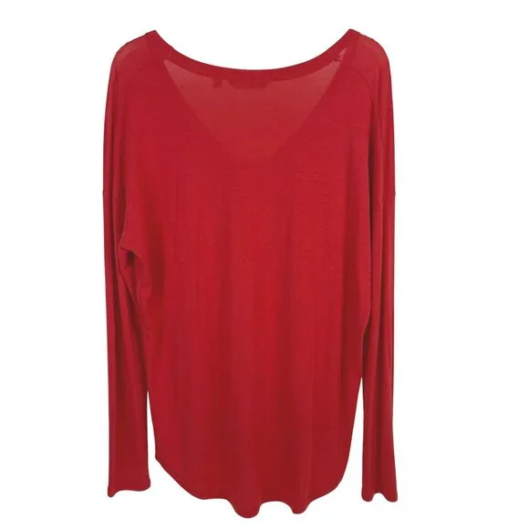 Athleta Women's Cloudlight Stratus Slub Modal Soft Top V-Neck Size M - Picture 3 of 4